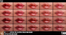 TOP1SALON - HD BARELY LIPSTICK (Lelutka Evolution) TAN