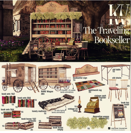 KraftWork The Traveling Bookseller . Patchwork Rug