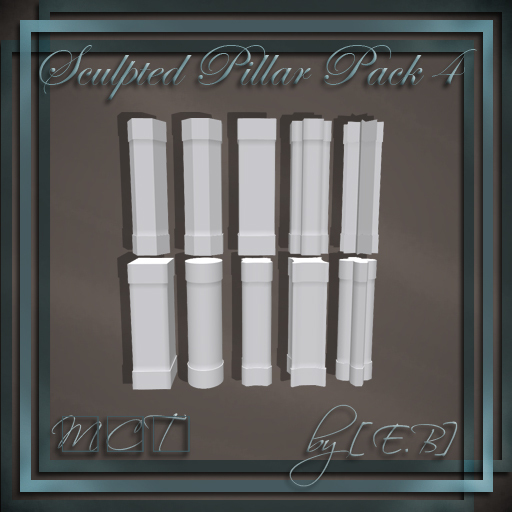 [E.B] Pillar Sculpt Maps & Prims 4 - Full Permission With Maps