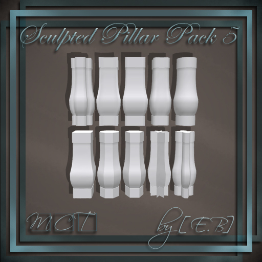 [E.B] Pillar Sculpt Maps & Prims 5 - Full Permission With Maps