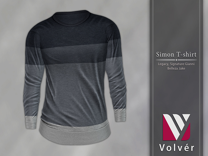 //Volver// Simon T-shirt - Slategray [ADD ME]