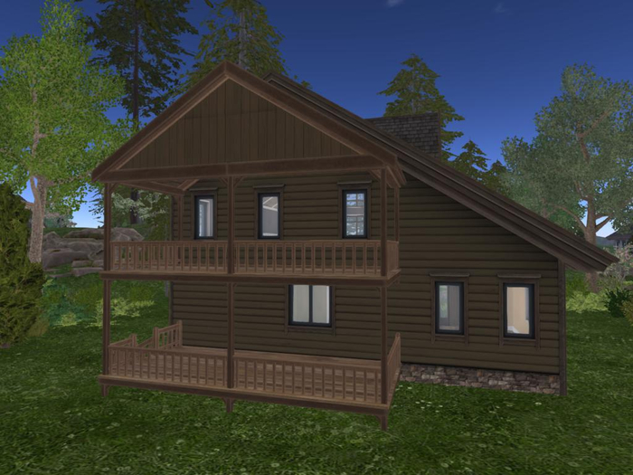 LH - Log Home - Lincoln  - rear deck  MP1