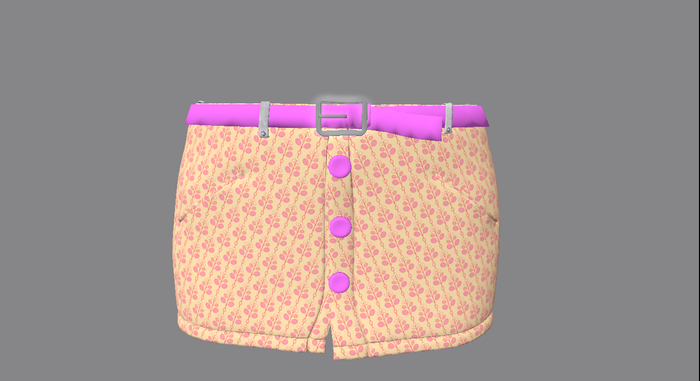 Lilac Leaf Button Up Skirt Boxed
