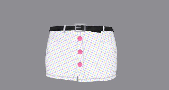 Hearts Button Up Skirt Boxed