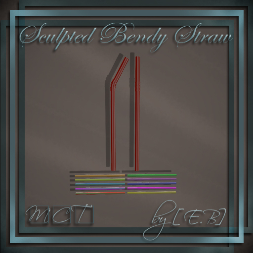 [E.B] Sculpted Bendy Straw v1.0 - Full Permission With Maps