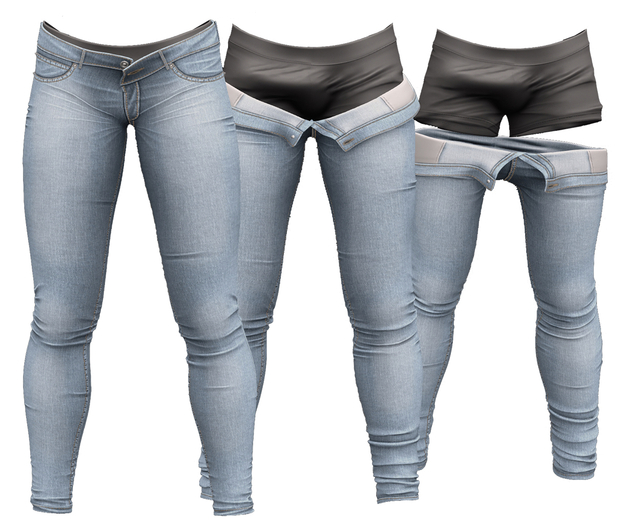 Second Life Marketplace RIOT / Jaden Strip Jeans Stonewash Jake