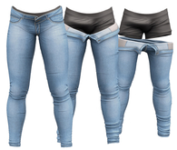 RIOT / Jaden Strip Jeans - Robin's Egg