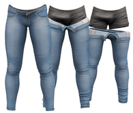 RIOT / Jaden Strip Jeans - Blue58