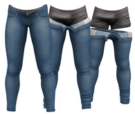 RIOT / Jaden Strip Jeans - Blue46