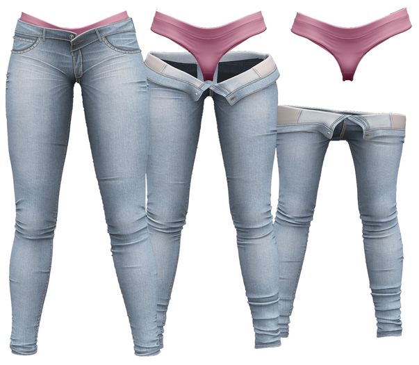 RIOT / Juno Strip Jeans - Blue72 | Maitreya / Belleza / Slink / Legacy