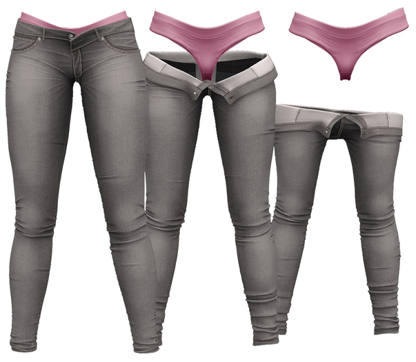 RIOT / Juno Strip Jeans - Grey | Maitreya / Belleza / Slink / Legacy