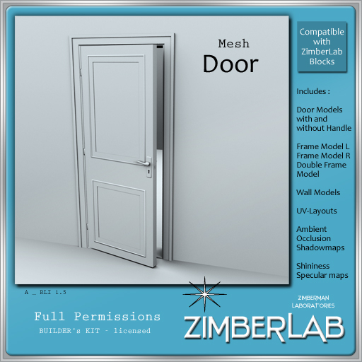 Door Mesh with full permissions - ZimberLab Builder's Kit A