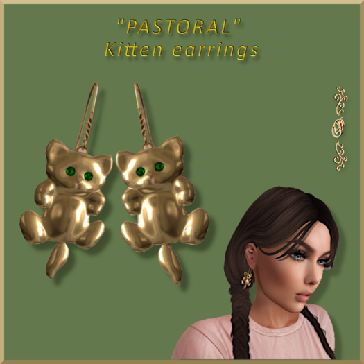 "PASTORAL" Kitten earrings