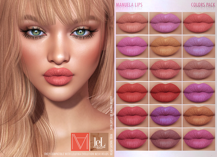 M I A R Y - Manuela HD Lips in Colors (Lelutka Evolution)
