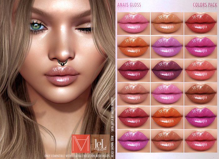 M I A R Y - Anais HD Lips in Colors (Lelutka Evolution)