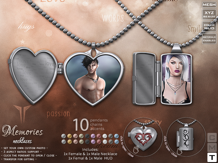 **RE** Memories Couple Necklaces BOX