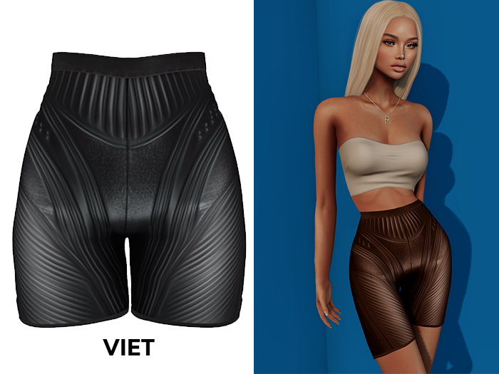 VIET - Iman Biker Shorts in BLACK