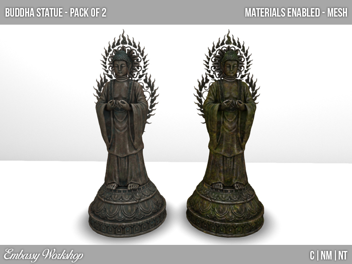 EW - Buddha Statue - Pack of 2