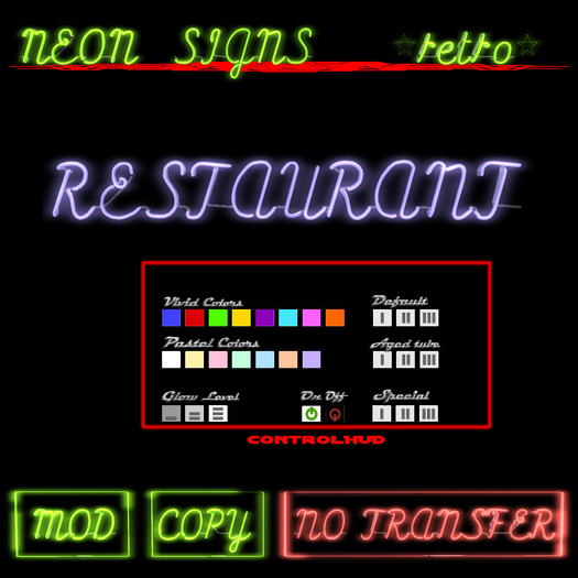 [MESH] Design your Neon Sign Kit ** Restaurant **