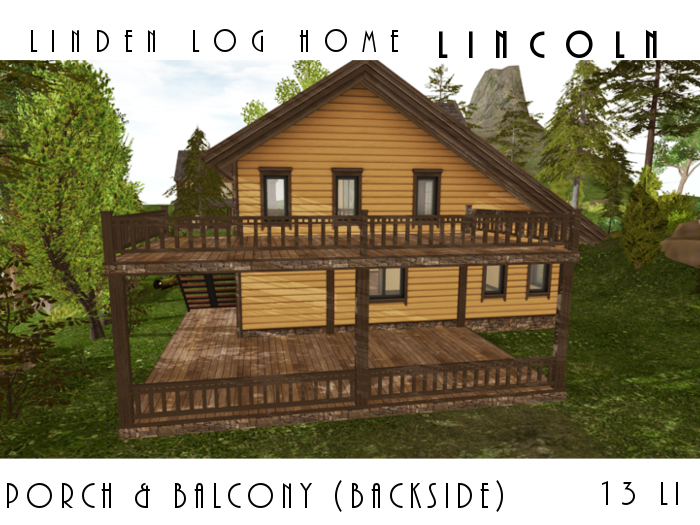 [Wears & Wares] Lincoln Porch & Balcony (Backside)  - 13 prims