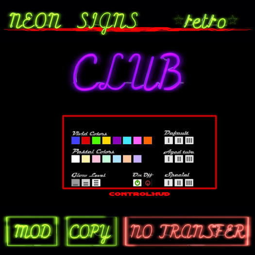 [MESH] Design your Neon Sign Kit ** Club **
