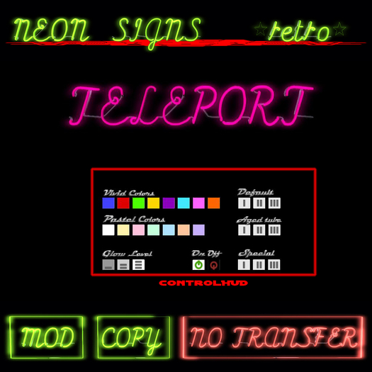 [MESH] Design your Neon Sign Kit ** Teleport **