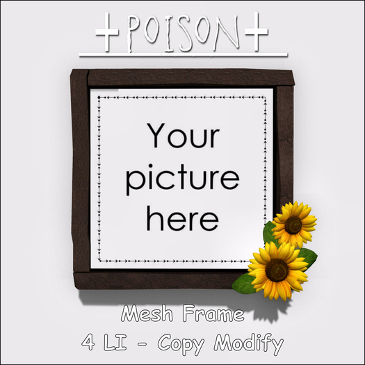 +Poison+ Sunflowers Frame - Old Brown - BOX