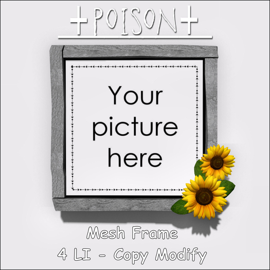 +Poison+ Sunflowers Frame - Ligth Grey -