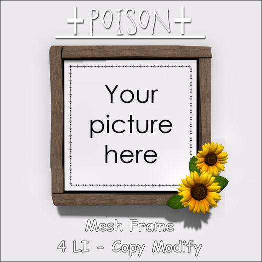 +Poison+ Sunflowers Frame - Tan - BOX