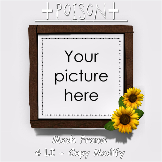 +Poison+ Sunflowers Frame - Brown - BOX