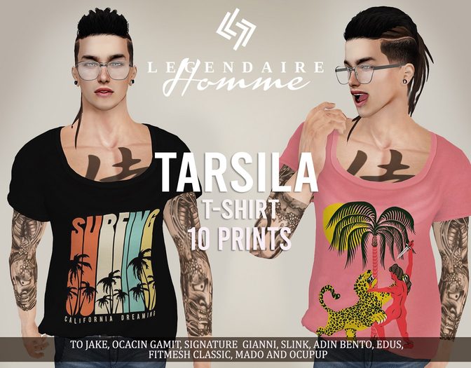 LEGENDAIRE HOMME - TARSILA DEEP NECK TUCKED T-SHIRT
