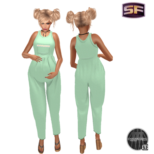 ::SF::mint maternity overalls
