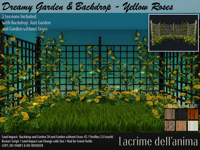 Dreamy Garden & Backdrop - Yellow Roses