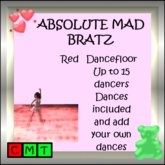Red Dancefloor with dances, up to 15 dancers 