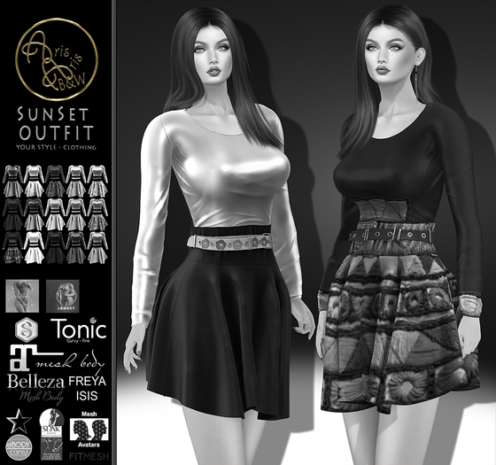 DEMO***ArisArisB&W~SunSet OUTFIT- CUSTOM HUD