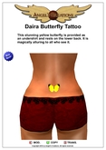 Angel's Creations: Daira - Yellow Butterfly Tatto Lower Back