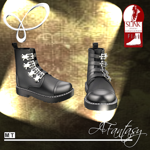 AFantasy FLAT SLINK Womens Black Work Boot