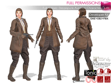 Dae Obj Fbx Texture Files 5in1 Full Historic Steampunk Aviation Character Outfit Maitreya Slink Tonic