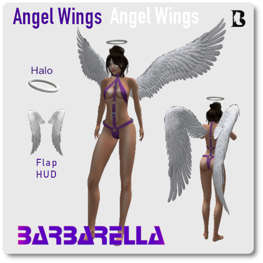 Blackburns Barbarella Angel Wings Bento Flap HUD & Halo