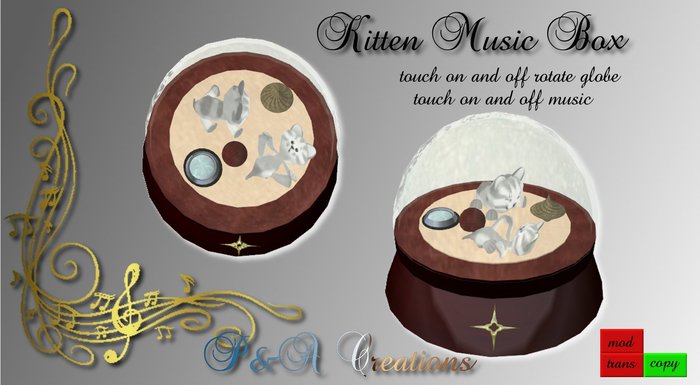 P&A Creations Kitty Music Box
