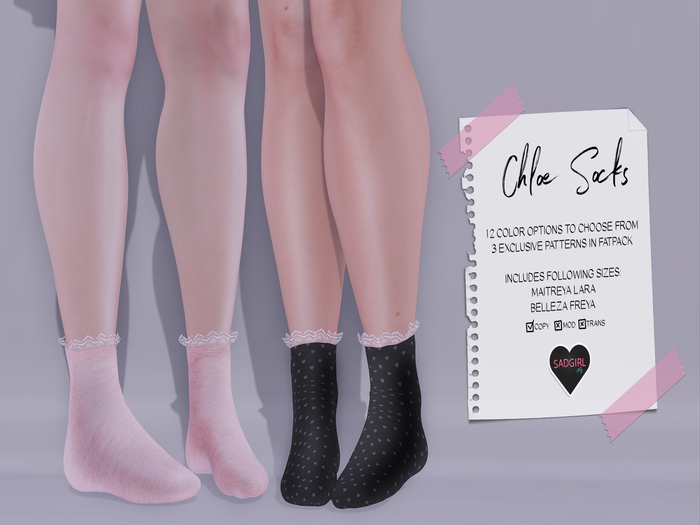 #SADGIRL - Chloe Socks - Creme