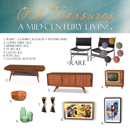 OLD TREASURES - 1. MID-CENTURY Chair (rezz) RARE