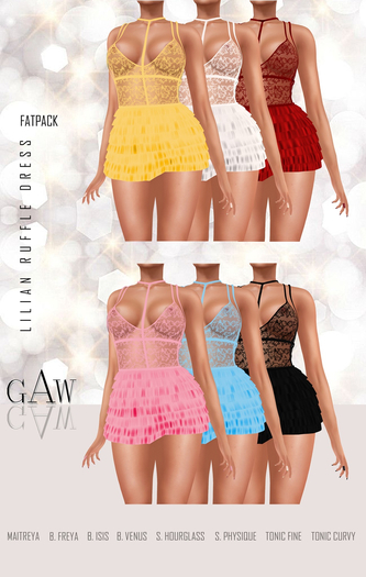 GAW Lilian Ruffle Dress FATPACK