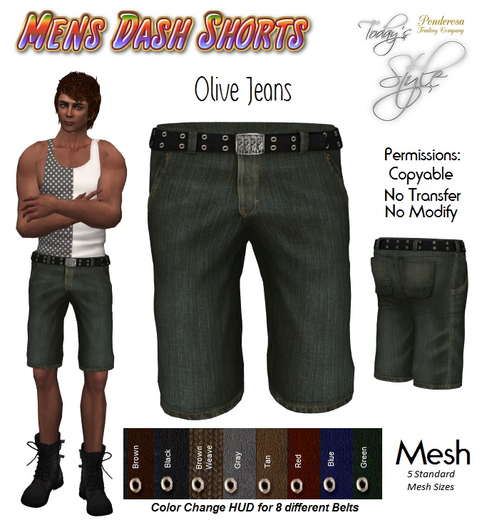 Men’s Dash Shorts - Olive Jean