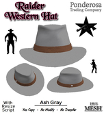 Raider Western Hat [MESH] Ash Gray