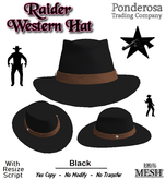 Raider Western Hat Black