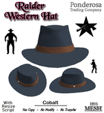 Raider Western Hat [MESH] Cobalt