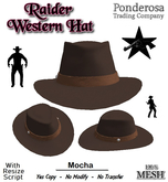 Raider Western Hat [MESH] Mocha