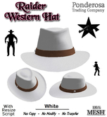 Raider Western Hat [MESH] White