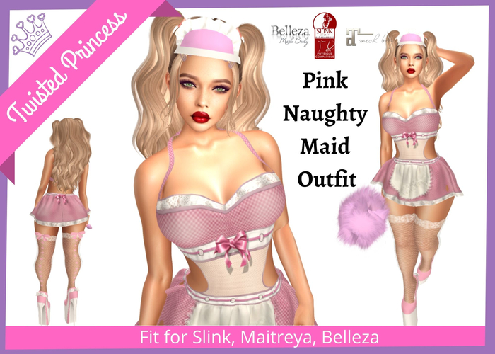 TP- Pink Naughty Maid Outfit -packer